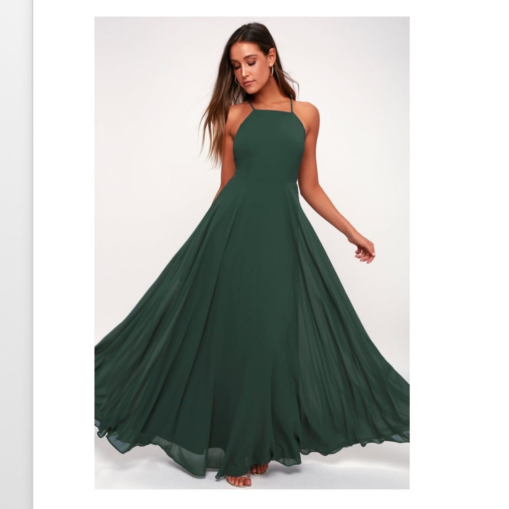 Mythical Kind of Love Dark Green Maxi Dress
